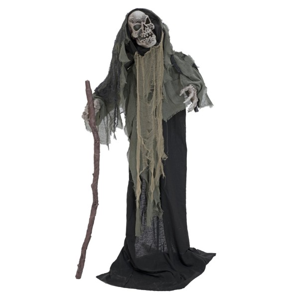 Halloween Figur Wanderer, 160cm - bewegte Gruselfigur mit Effekten